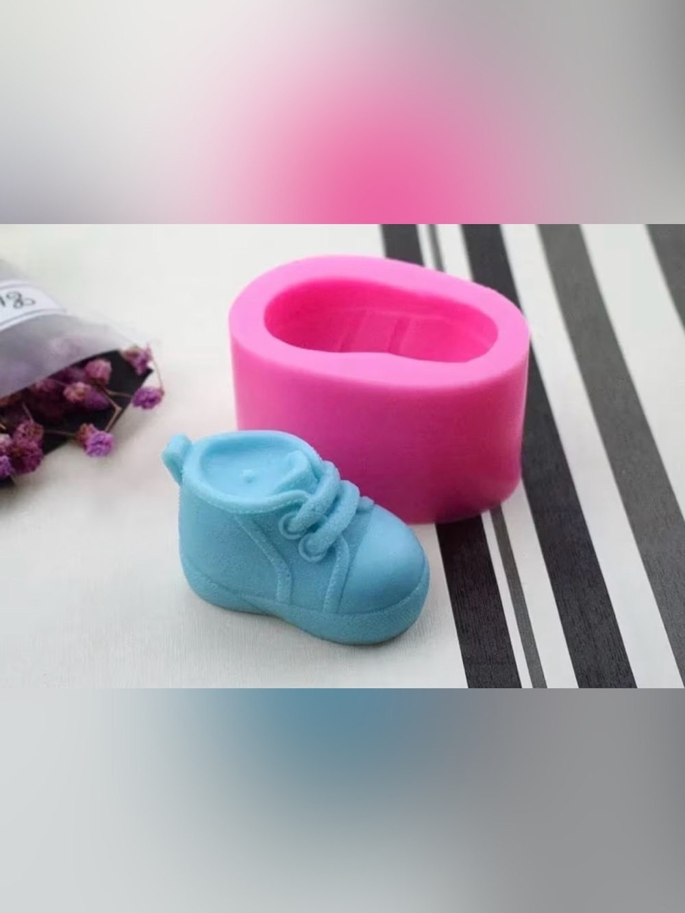 Candle Making Baby Shoe Silicone Mold